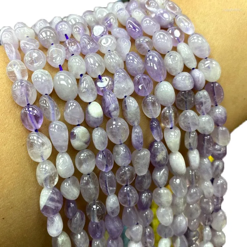 Loose Gemstones Fine Natural Stone Purple Mauve Jade Irregular Gravel Gemstone Spacer Beads For Jewelry Making DIY Bracelet Necklace