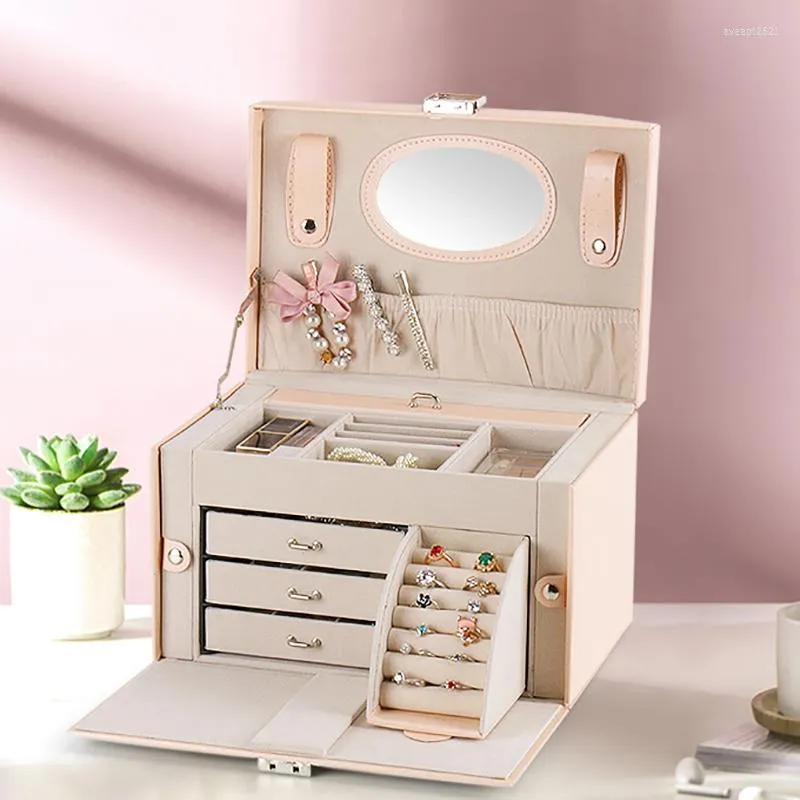 Storage Boxes Design Cute Empty Makeup Box Artist Women Drawer Nail Polish Lipstick Jewelry Luxury Desk Organizadores Room Organizer