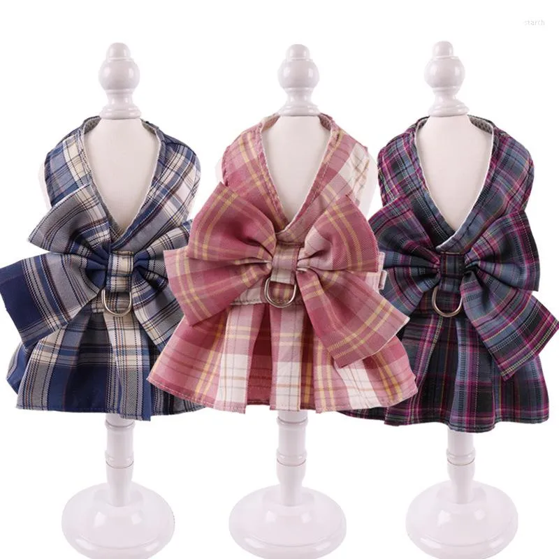 Collari per cani No Pull Plaid Harness Dress Traspirante Regolabile Guinzaglio per animali domestici per gilet ID a sgancio rapido Toppa personalizzata Forniture per esterni