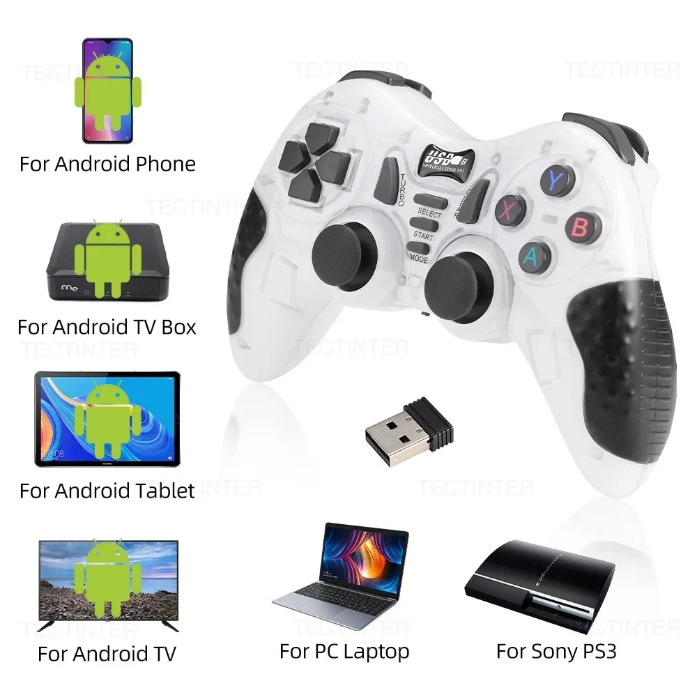 Mando inalámbrico para teléfono Android, PC, PS3, TV Box, 2,4G, USB