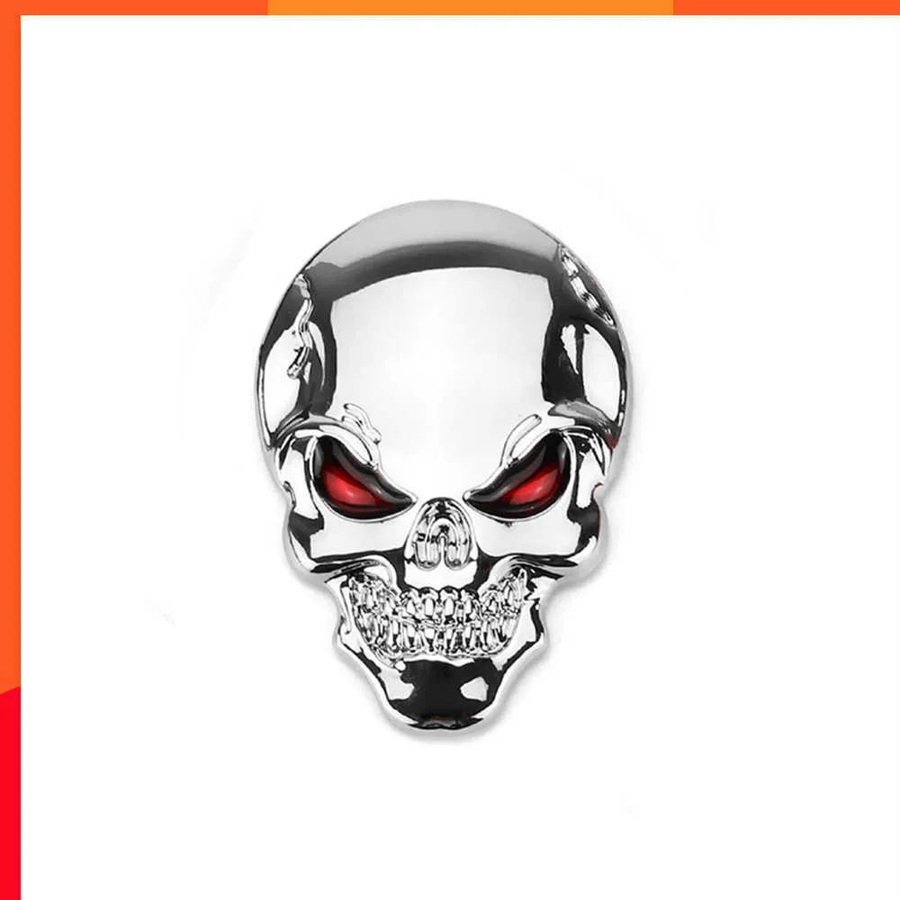 Ny bilkroppsklistermärke Skull Metal Märkning Vattentät personlighet Hållbar bilförsörjning Bil Metal Skull Sticker Car Sticker