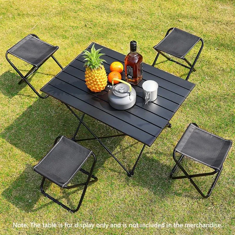 Camp Furniture Outdoor Aluminium Alloy Portable Folding Picnic Camping  Stool MIni Storage Fishing Chair Ultralight BBQ Beach