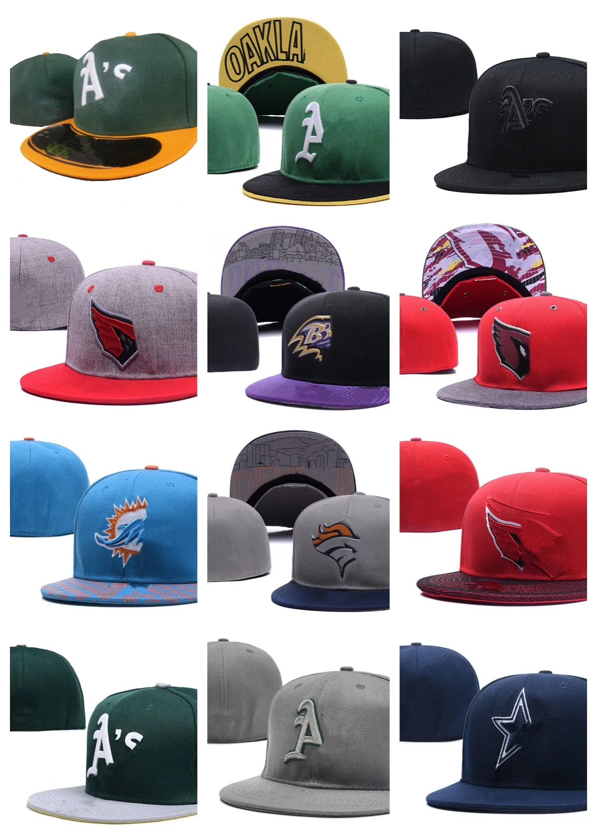 Nieuwste Designer Getailleerde hoeden maat Platte hoed alle team Logo Honkbal Snapbacks Pasvorm Platte Pet hoed Borduursel Verstelbaar basketbal voetbal Caps Sport Mesh pet
