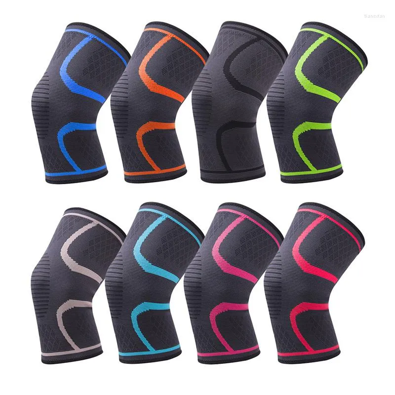 Knie -pads 1 stks Fitness Running Cycling Outdoor High Elastic Nylon Sports Compressiekussen Cover Basketball Voetbalvolleybal