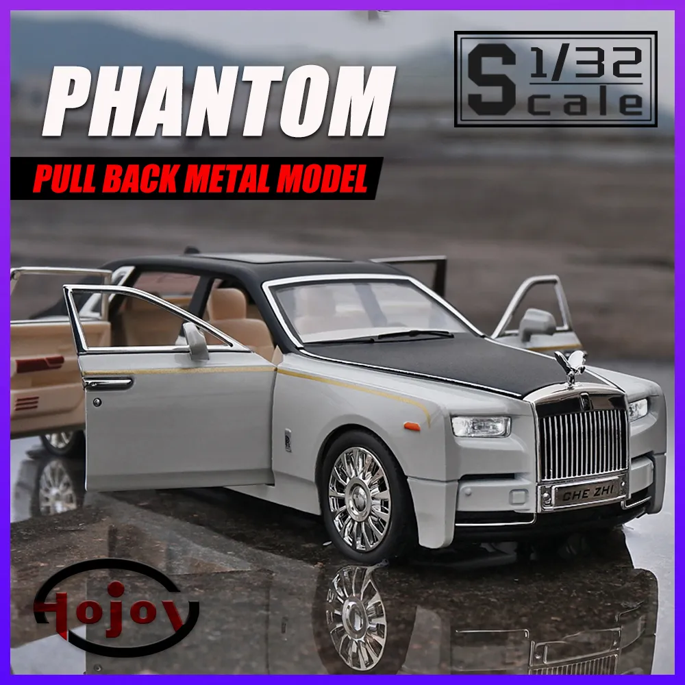 Diecast Model Car Scale 1/32 Phantom Cullinan Metal Diecast Model Car Model Toy Toy For Boys Child Kids Toys Collection 230526