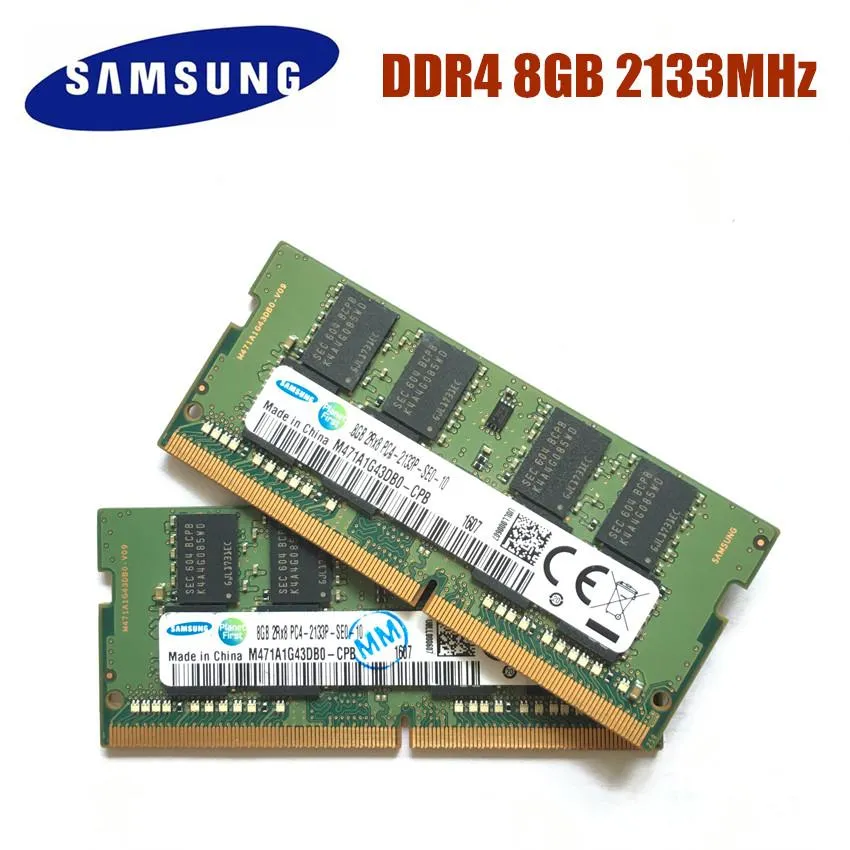 Rams Samsung DDR4 4G 8G 16G Mémoire d'ordinateur portable RAM 2133 2400 2666 MEMORIA DRAM Stick for Notebook 100% original 4 Go 8 Go 16 Go