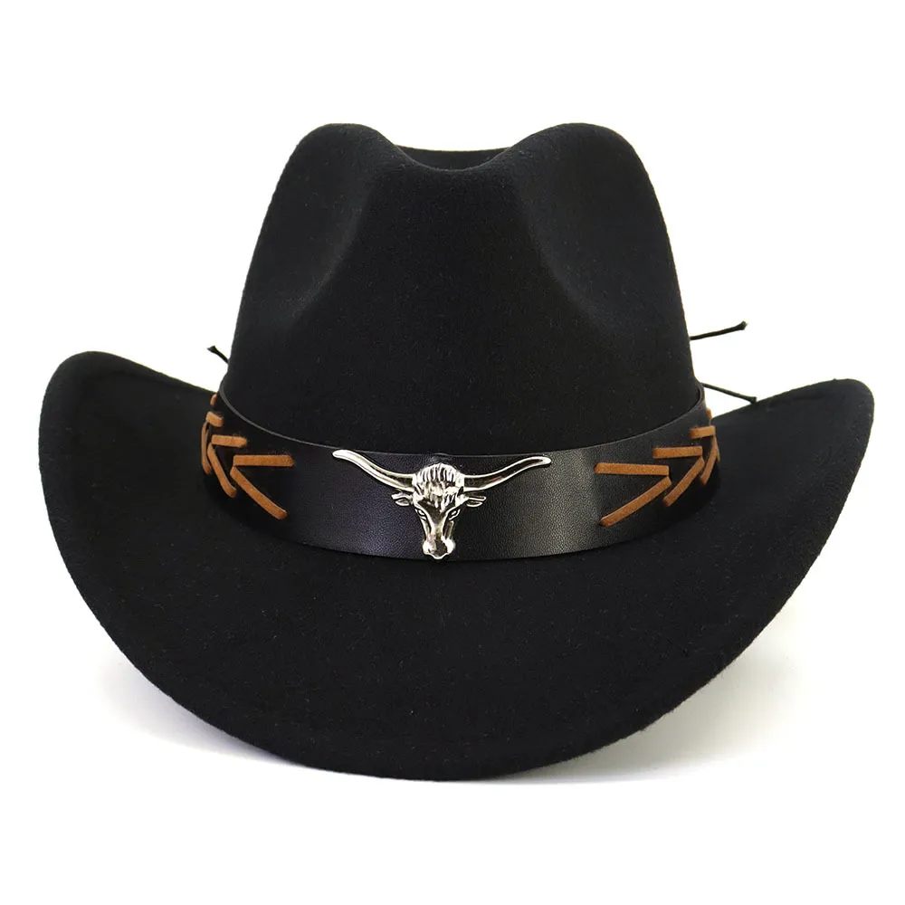 1 pezzo Cappello da cowboy western per adolescenti con fascia decorata