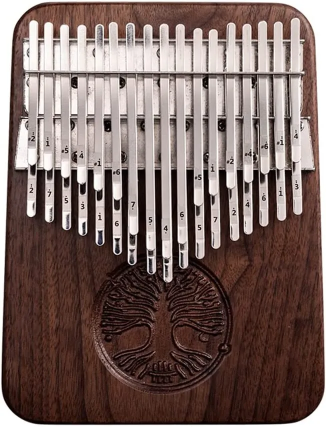 34 Tone Thumb Piano Tree of Life Kalimba Finger Piano Débutant Instrument de percussion avec marteau de réglage pour cadeau