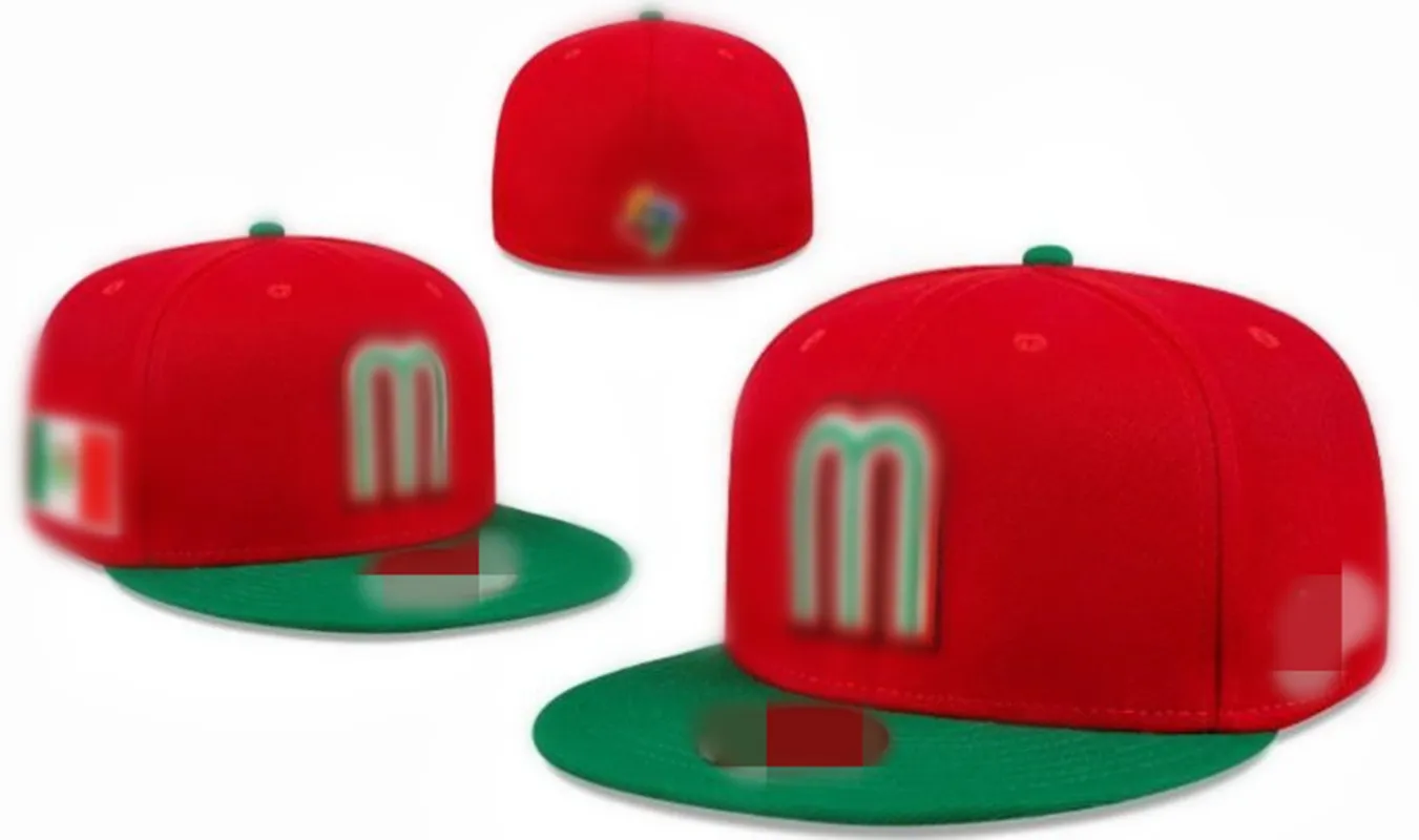 Unisex Meksika Fitt Mektup M Hip Hop Boyutu Şapkalar Beyzbol Kapakları Yetişkin Düz Zirve Erkekleri Kadınlar Tam H2-5.29 Ayarlanabilir Baba Şapka Kamyoner Adam