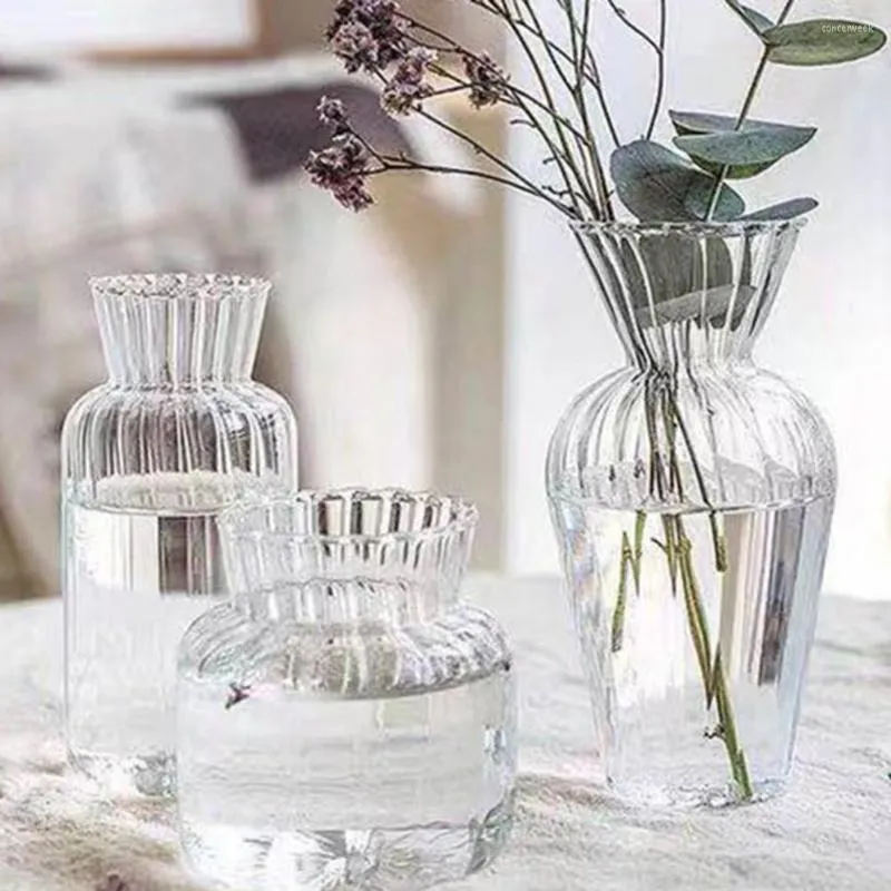 Vasen, Blumenvase, modern, vielseitig, klar, Heimdekoration, dekorativ, transparent für Wohnzimmer