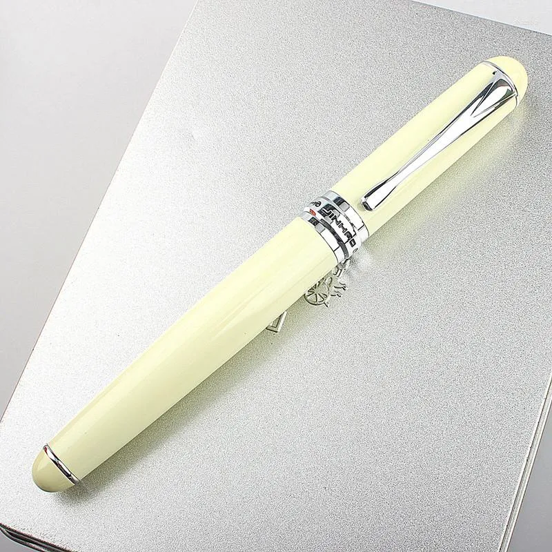 Executive Roller Ball Pen Ivory White en Silver Stationery Office Office Sprogramma's schrijven