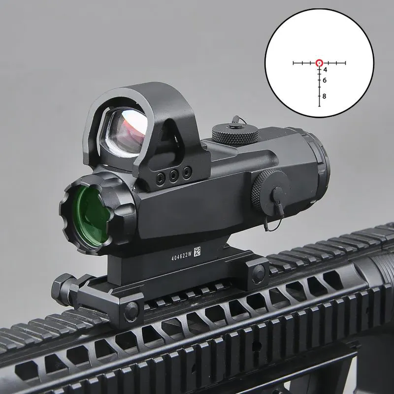 The New Mark 4 High Ducuracy متعددة المدى Riflescope Hamr 4x24mm Maxply Red Dot Scope Sight Hybrids Sight
