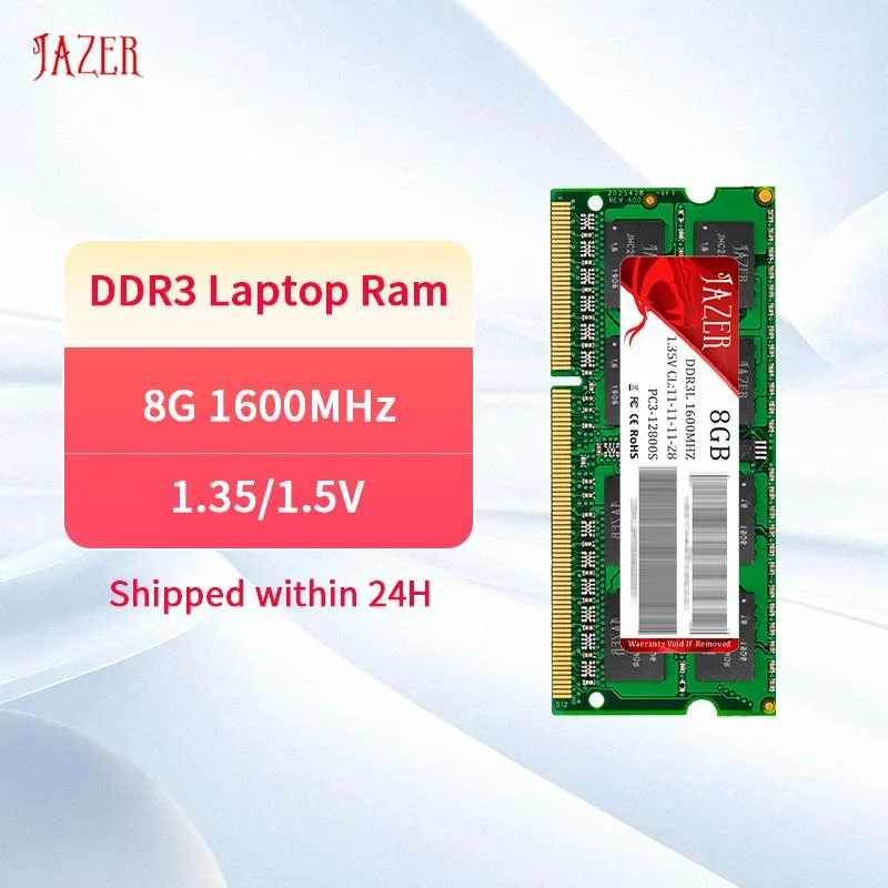 RAMs JAZER Memoria DDR3 8GB 1600MHz 1.5v / 1.35v Laptop Ram Sodimm Memory