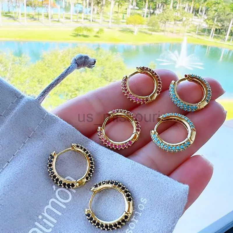 Wholesale Brass with Rhinestone Hoop Earring Finding - Pandahall.com