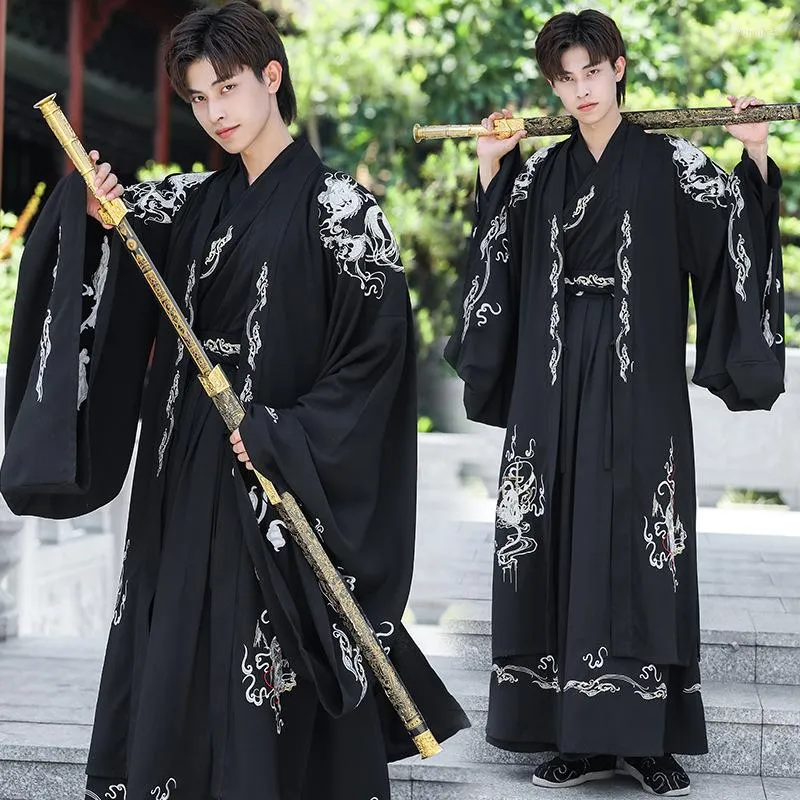 Giacche da uomo Hanbok Giacca a maniche grandi in stile antico Abito da mantello taoista da uomo