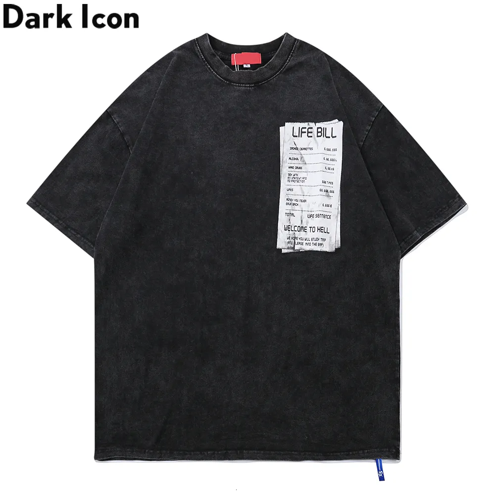 Men's Tracksuits Dark Icon Interesting Printed Hip Hop T shirt Men Summer Oversized Tshirt Cotton Tee 230529