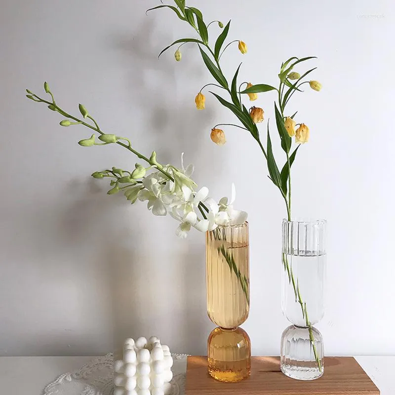 花瓶の装飾花の北欧の花瓶の家の装飾植物水耕地透明な装飾品