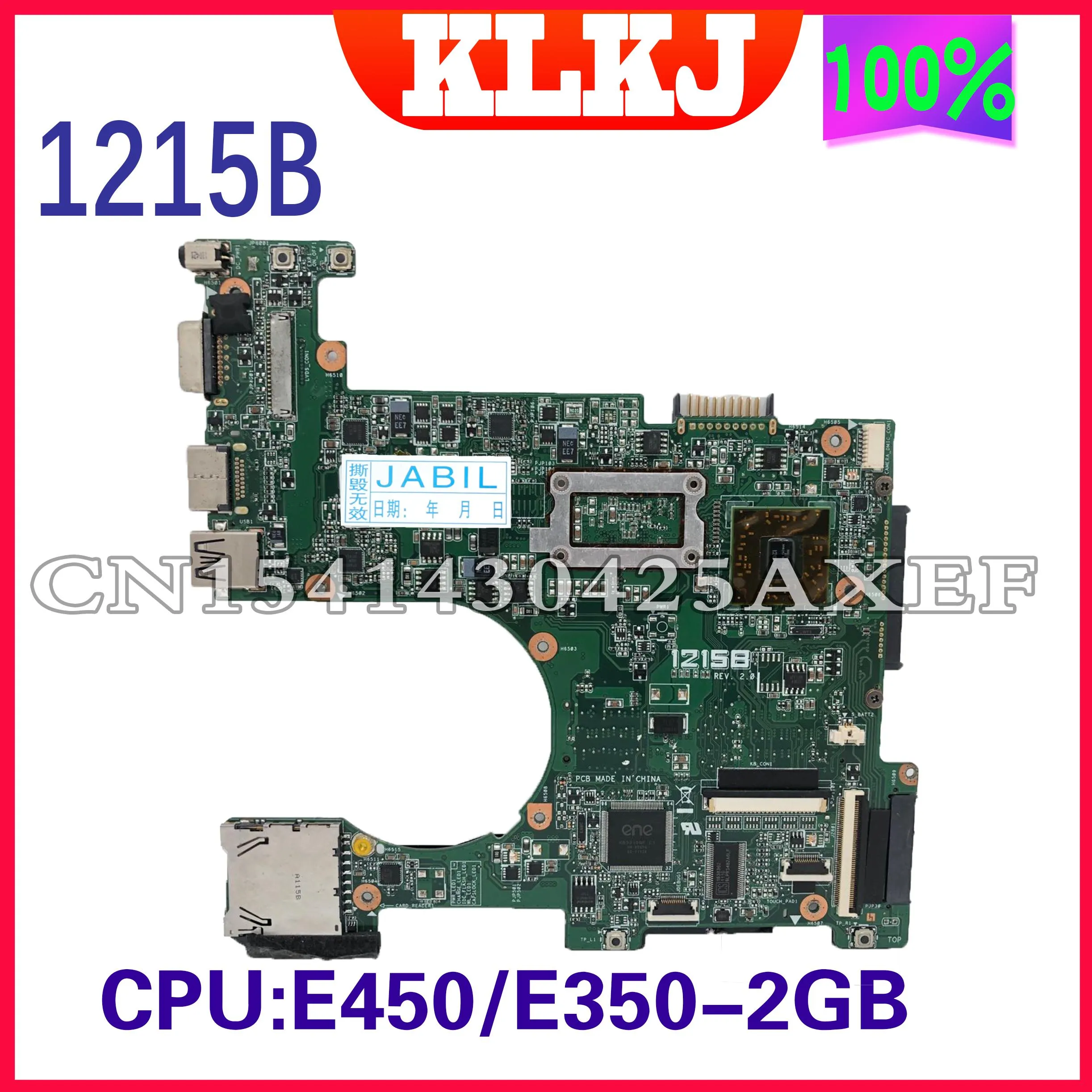 Płyta główna dinzi 1215b laptopa płyta główna dla Asus Eeepc 1215b z podwójnym rdzeniem C50/E350/2 GB CPU Board