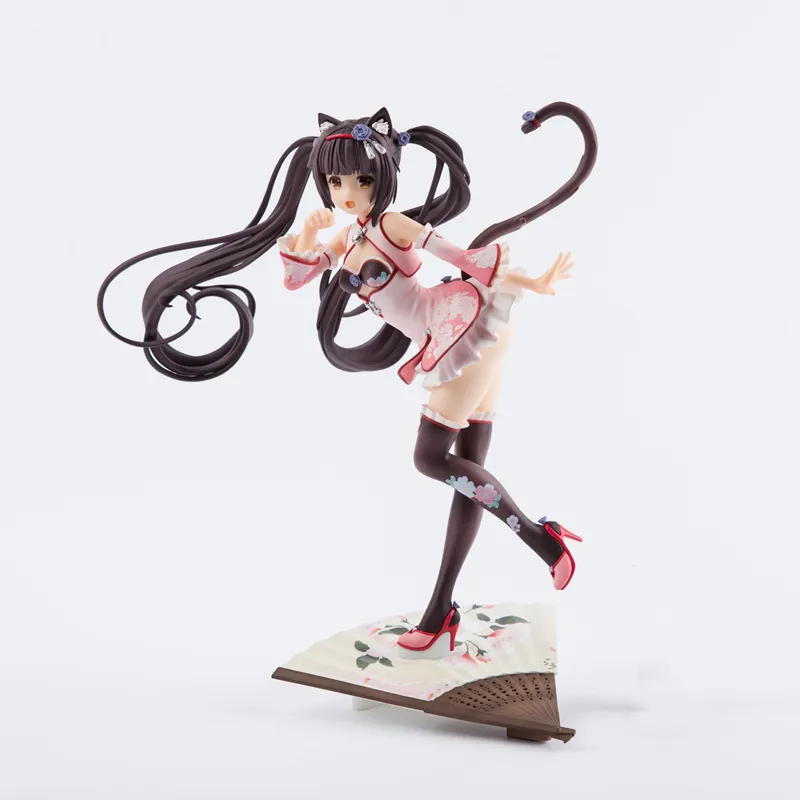 Funny Toys Skytube NekoPara Chocola Chinese Dress editie illustratie door Sayori DX Ver. PVC-actiefiguur Anime Sexy figuur Mod