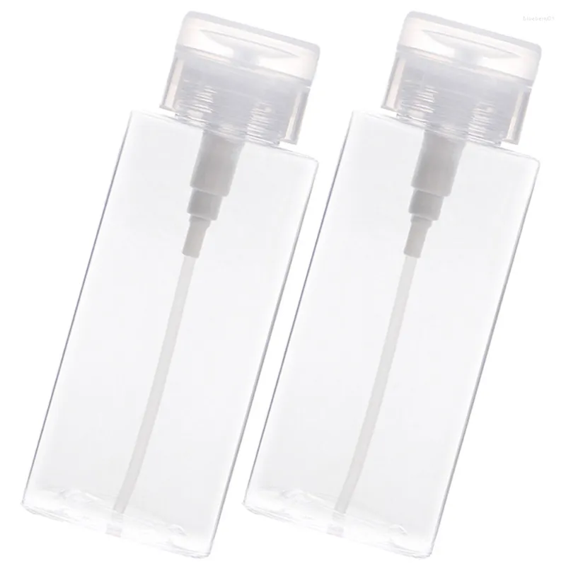 Nail Gel 2Pcs Polish Remover Bottle Jar Makeup Dispenser