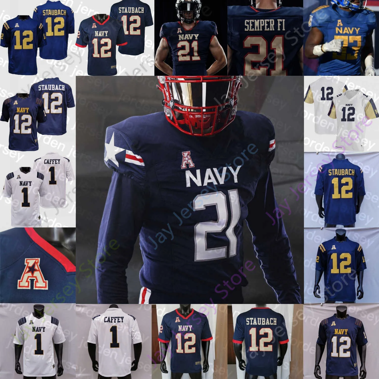 Koszulki piłkarskie 2021 Navy Fly Midshipmen Football Jersey NCAA College Jacob Springer Roger Staubach Keenan Reynolds Malcolm Perry