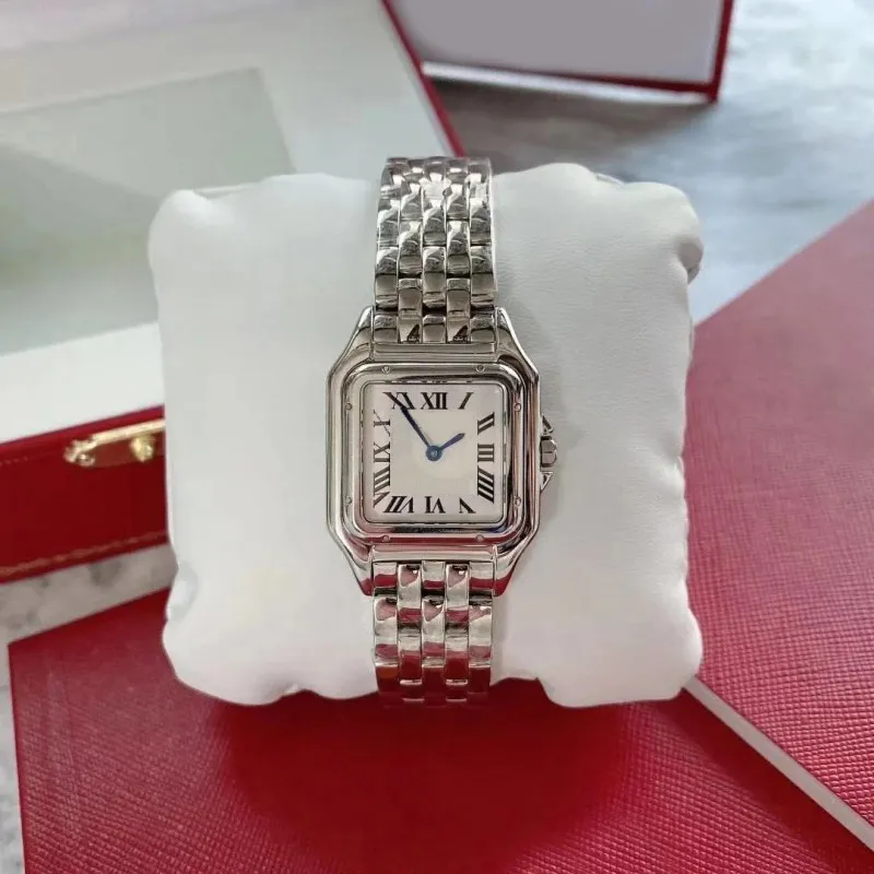 Fashion watches high quality designer watch 50 meter ew factory couple style orologio square iced out aaa quality panthere watches are made of quartz SB002 C23