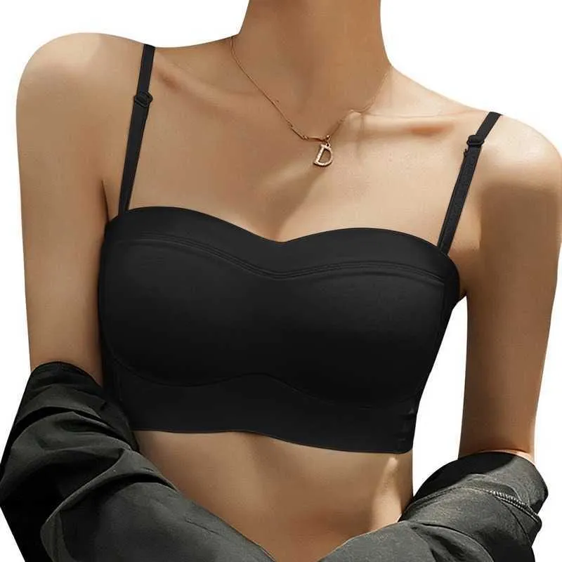 Women Invisible Seamless Strapless Wrap Chest High Elastic