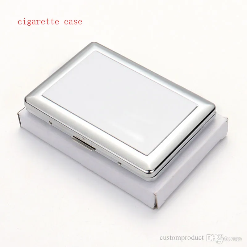 sublimaton new blank metal cigarette cases DIY personalized high quality hot transfer printing cigarette case can print two sides