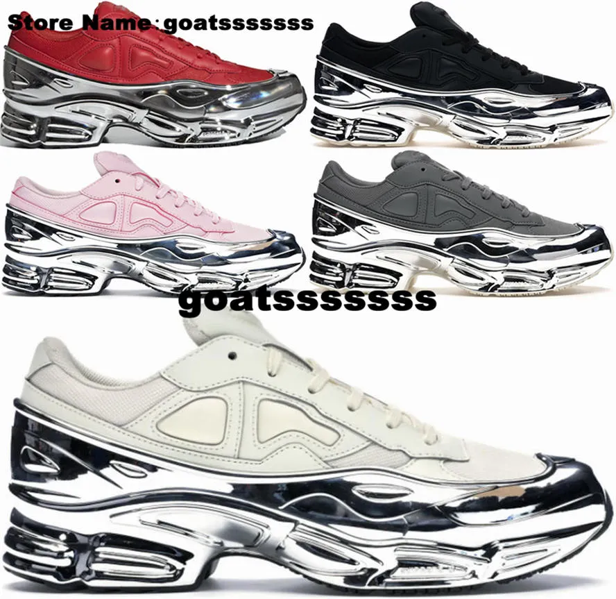 Adidas ozweego raf simons cream white silver metallic best sale