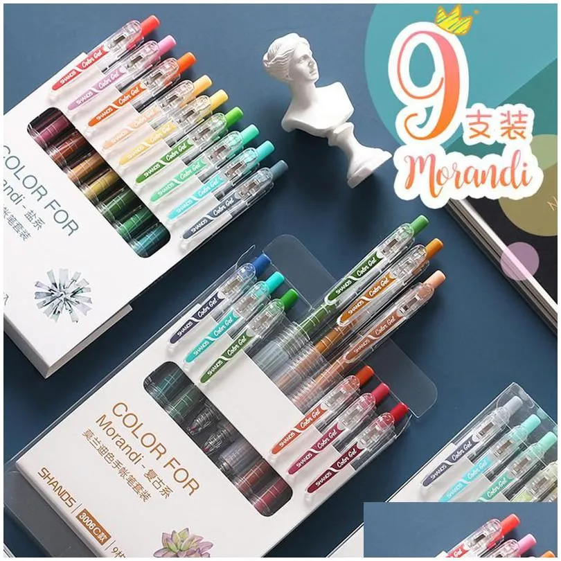 Гель -ручки ПК/SET Color Morandi Pen 0,5 мм ретро пресс