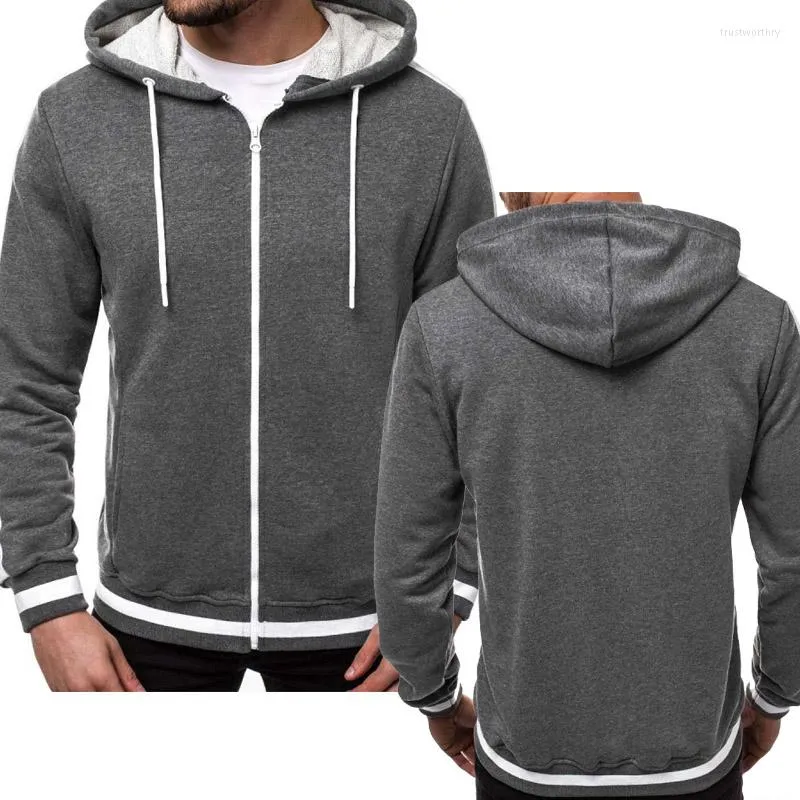 Men's Jackets Men Sports Casual Hoodies Wear Zipper Tide Jacquard Fleece Jacket Fall Sweatshirts Spring Autumn Coat Sweatshirt Mens