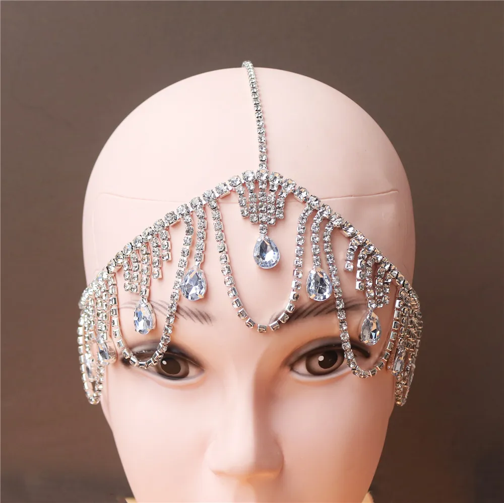 Sparkling Rhinestone Tassel Head Chain - Elegant Water Drop  display picture 2