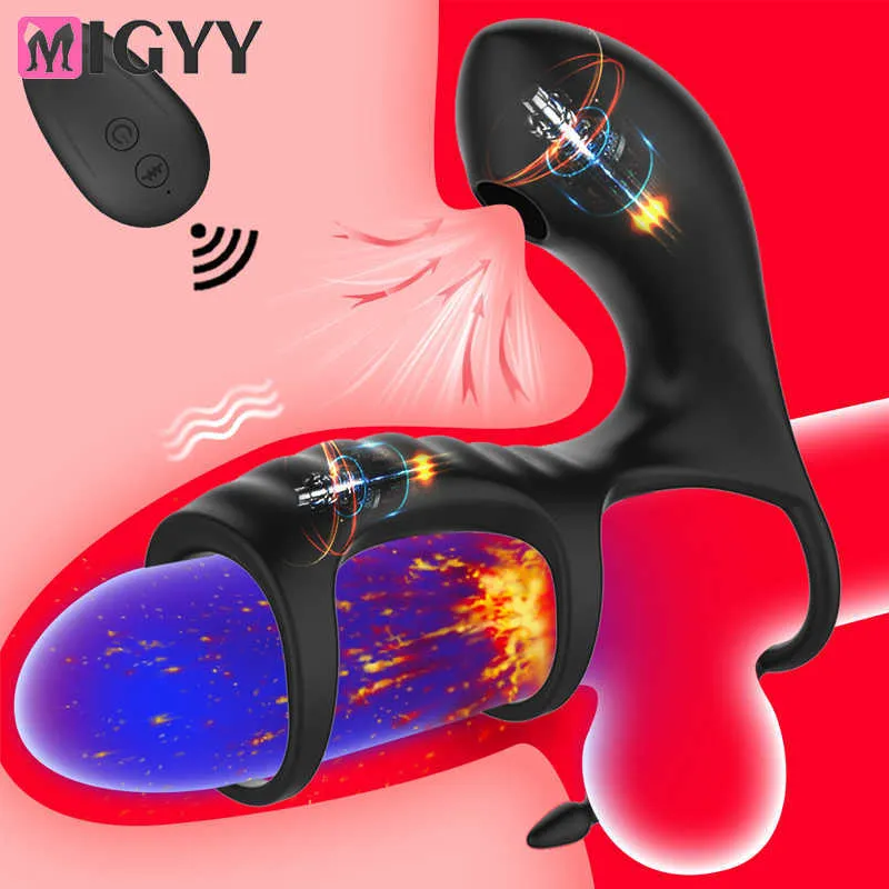 Anel vibratório Casal de casal de vibradores CLITORIS TRABOYS SEXO para homens Massageie os produtos adultos controle remoto