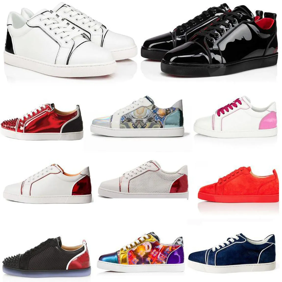 Sneaker di lusso Junior Spikes Scarpe casual da uomo piatte Fun Vieira Piattaforma piatta bassa Orlato Sneakers Moda all'aperto Scarpe da passeggio Scarpe da ginnastica di marca con scatola