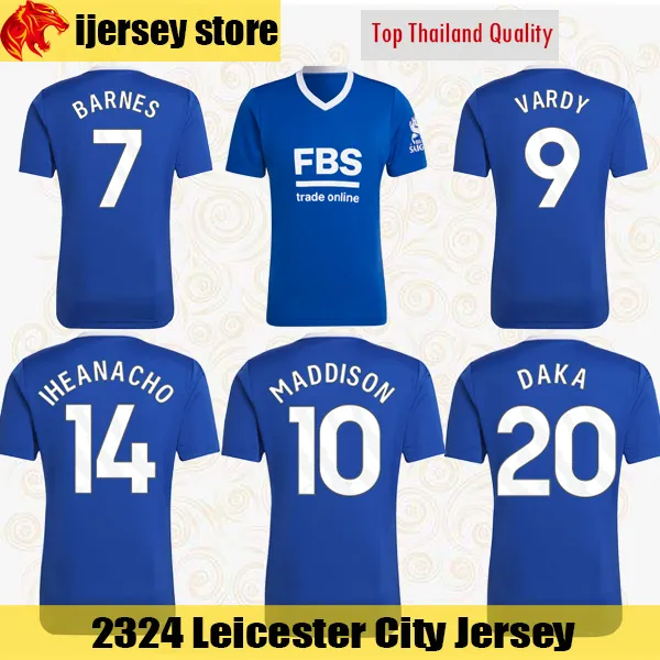 23 24 Leicester Soccer Jerseys BARNES 2023 2024 TIELEMANS VARDY