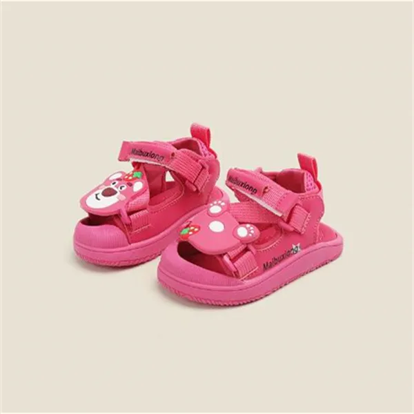 Sandálias infantis Sapatos resistentes a colisão menina menina bebê sandálias de desenho animado sapatos de pé de urso