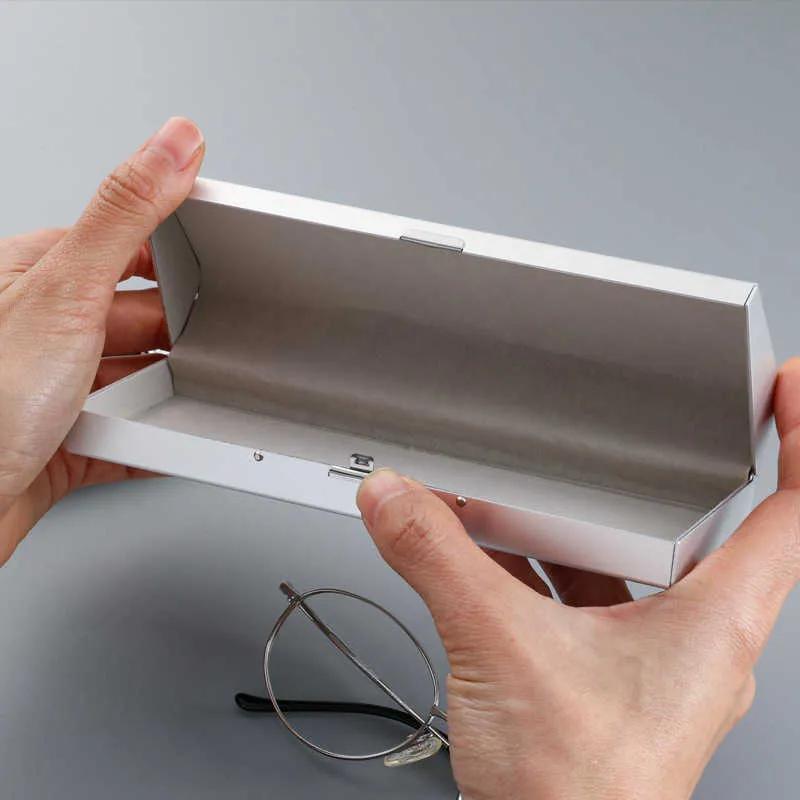 Ultra Light Aluminum Slim Metal Glasses Case With Hard Shell