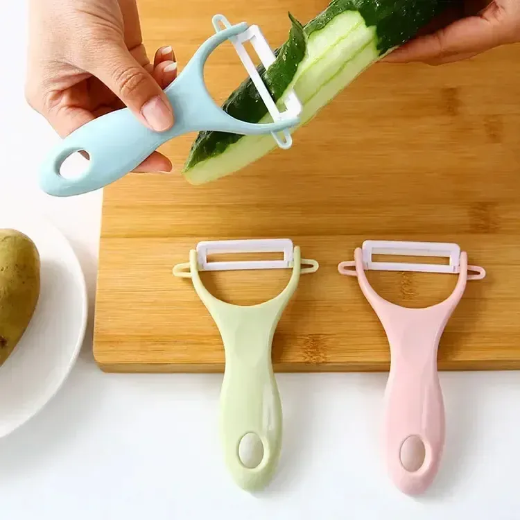 Fruit Vegetable Tools Creatieve keramische peeler Aardappelschapen Keukenaccessoires Gereedschap Keukens levert keramiek Vruchten Knifehuid Groothandel