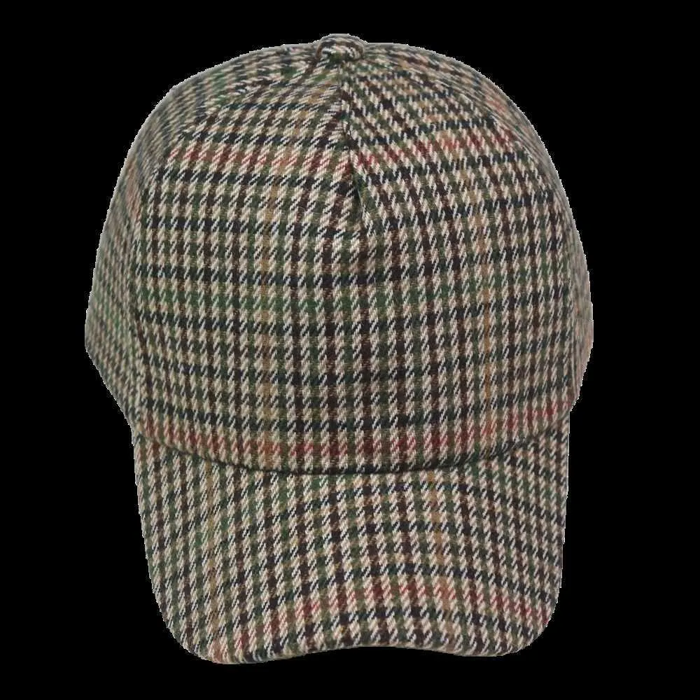 Snapbacks Vintage Style Tweed Men s Cap Old School Baseball Cap Father s Plaid Hats Dark Grey Adjustable G230508