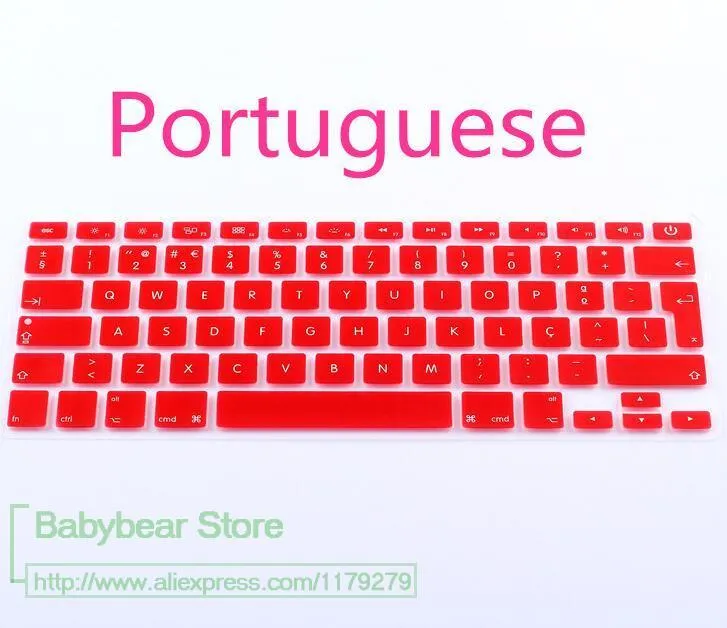 Covers 10pcs EURO Portugal Portuguese keyboard cover Silicone Keyboard Cover For Macbook Air Pro Retina 13 15 17(before 2016)