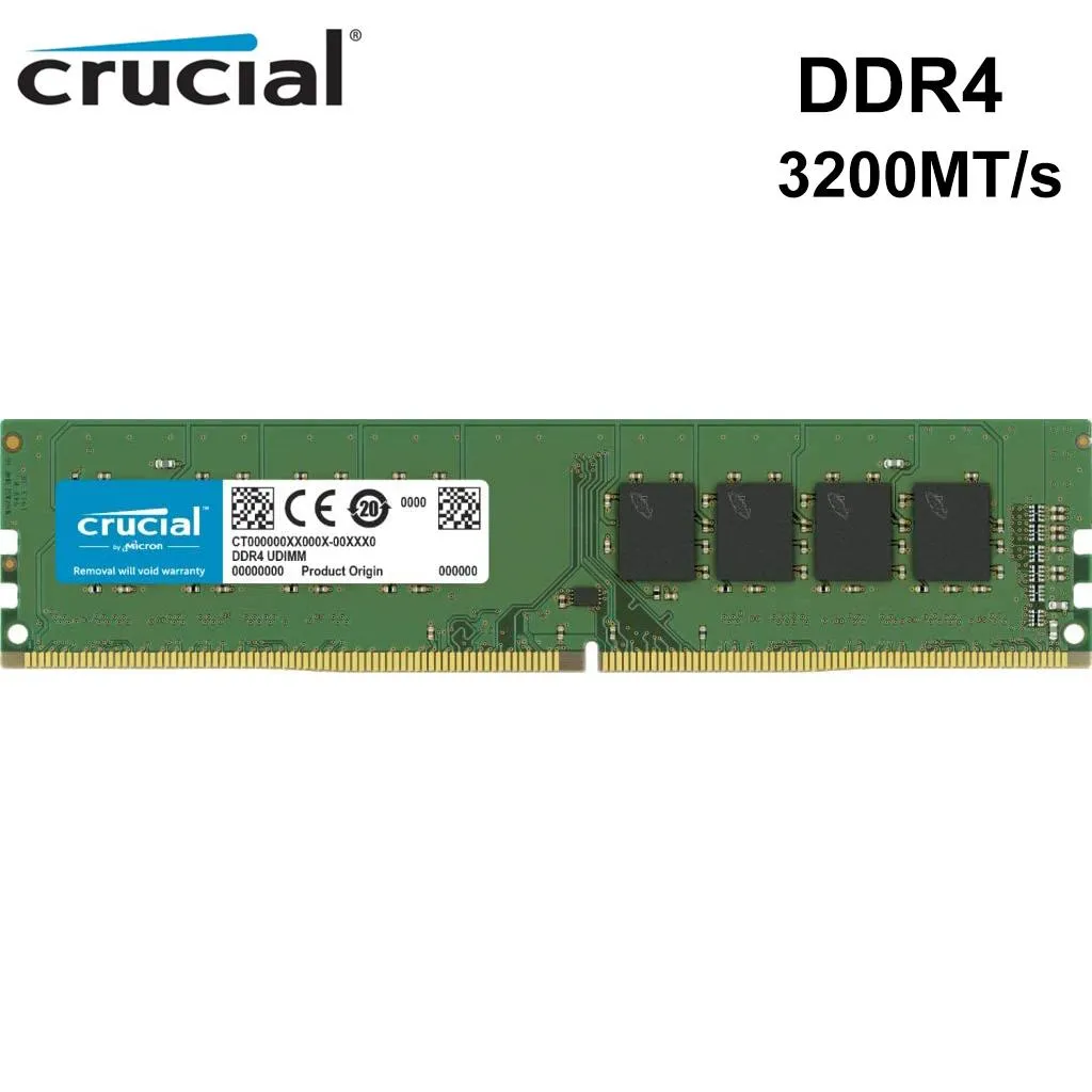 RAM Crucil RAM 8 GB 16 GB 32 GB DDR4 3200 MHz PC Desktop Memory Dimm Cl22