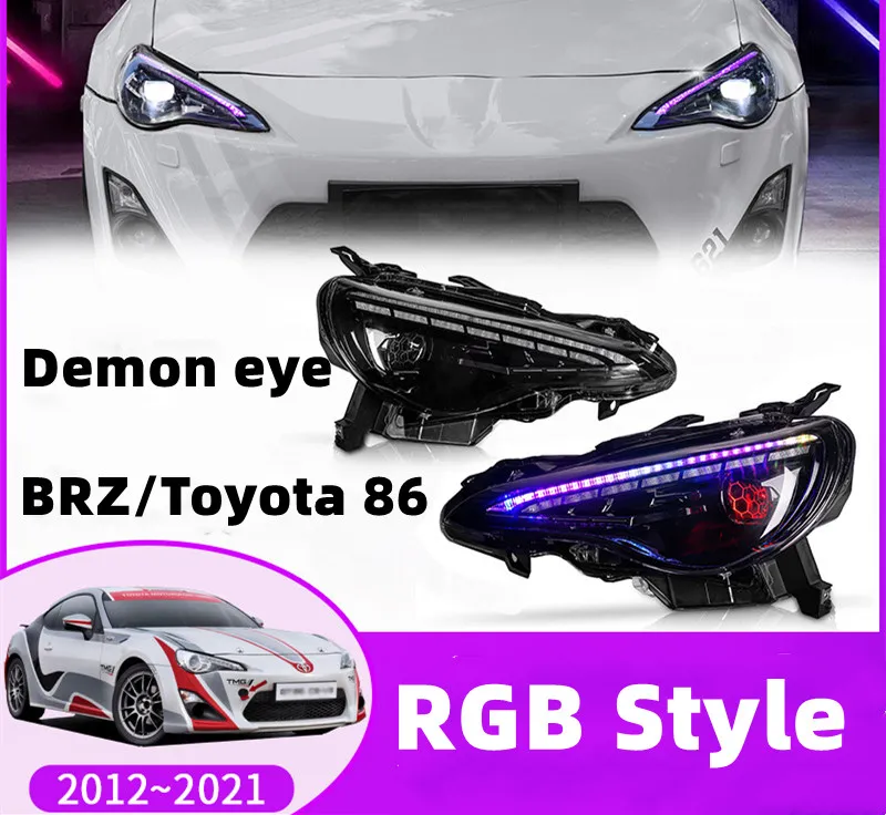 Auto Für Toyota 86/Subaru BRZ 2012-20 21 Scheinwerfer LED Tagfahrlicht RGB Stil Scheinwerfer Fernlicht nebel Lichter