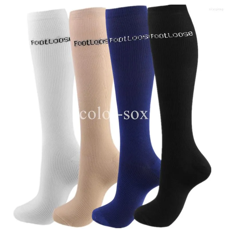 Chaussettes de sport Compression Calcetines Hommes confortables Fit pour le cyclisme Course à pied Randonnée