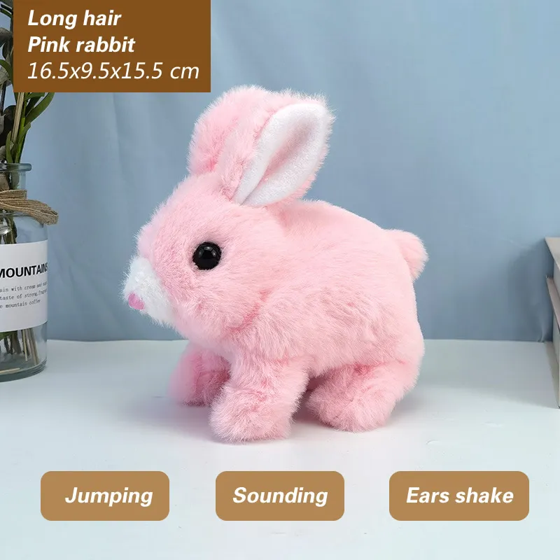2025年新作アイテムが続々登場 Electric Cute Plush Jumping Walking, Toy Soft Unicorn Rabbit ぬいぐるみ