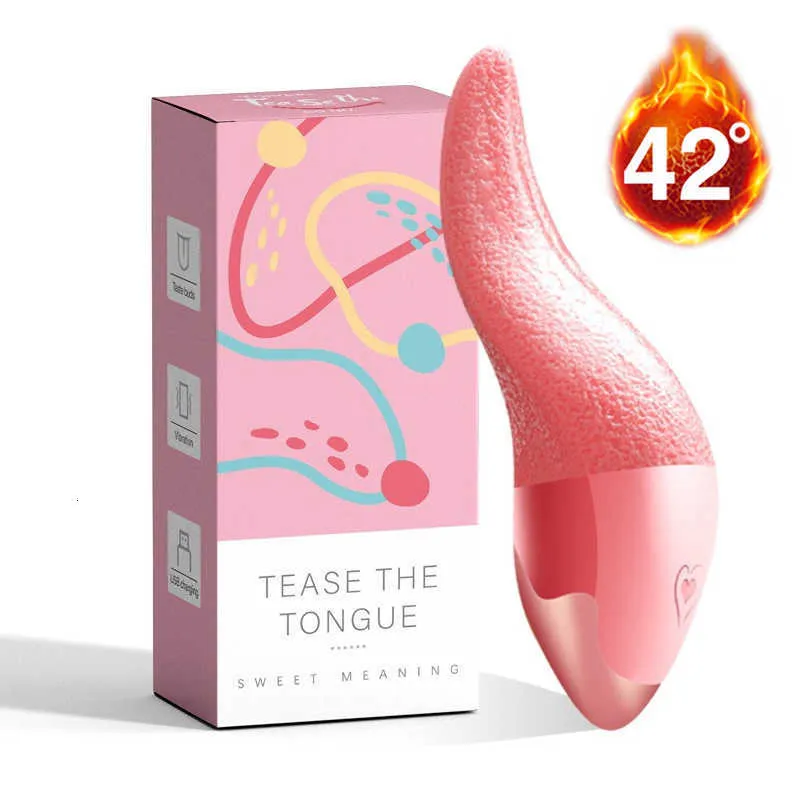 Sex Toys Massager Mjuk tunga slickar vibrator för kvinnor G Spot Clitoral Stimulator Mini CLIT Laddningsbar Nippel Kvinnlig Masturbator Vuxenprodukter