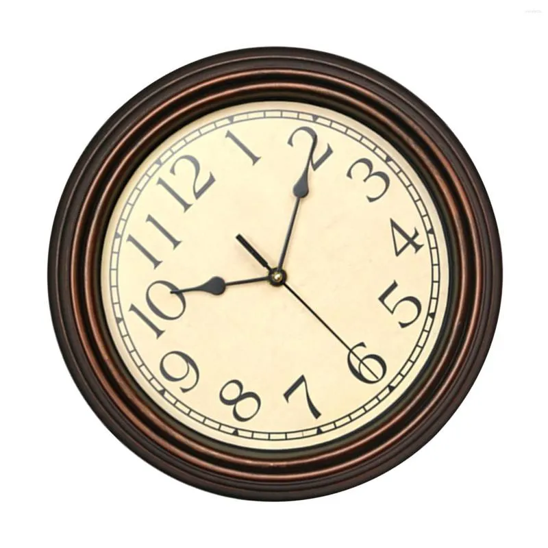 壁時計ヴィンテージヨーロッパスタイルに取り付けられた時計の防水プラスチックシェルラウンドの家の装飾の必要性
