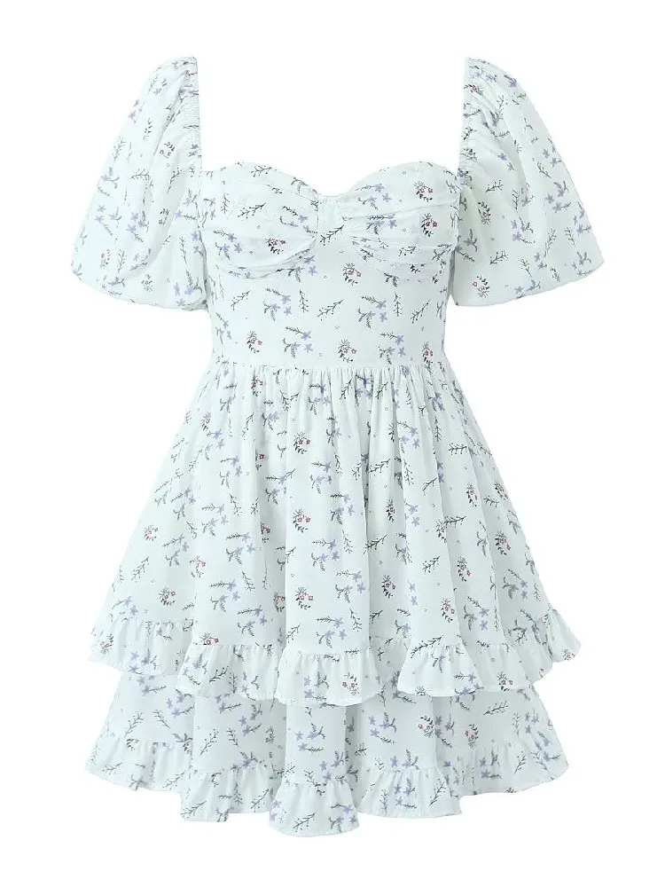 Sundress Short Summer Dress White Short Dress With Flowers Sun-imperial Women White A-line Blue Sundress Short Summer Dress White Short Dress With Flowers Sun-imperial Women White A-line Blue