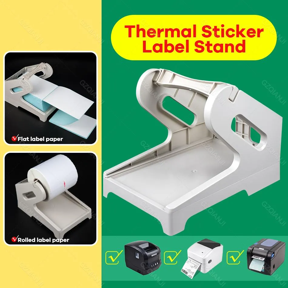 Printers Small Paper Holder Stand for 4inch Thermal Label Barcode Shipping Printer Label Paper Roll for Xprinter XP 420B 460B Printer