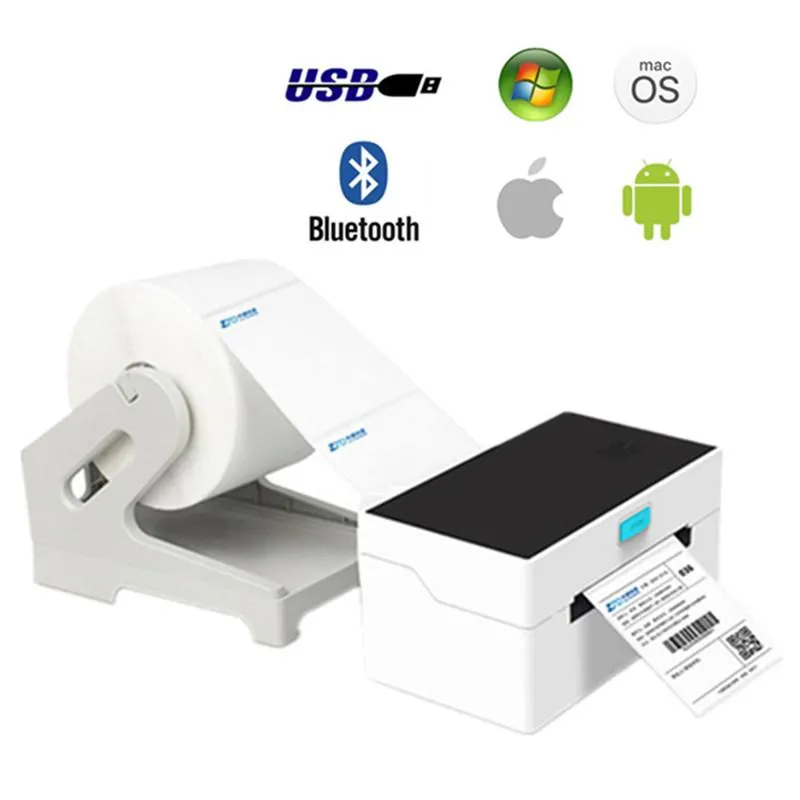 IMPRESSORES ZJ9220 ETIFICAÇÃO DE REVISÃO DE REVISÃO DE ENVIO DE 4 polegadas Express Waybill Produto Price Preço Adesivo Largura 40110mm Impressora Térmica USB Bluetooth