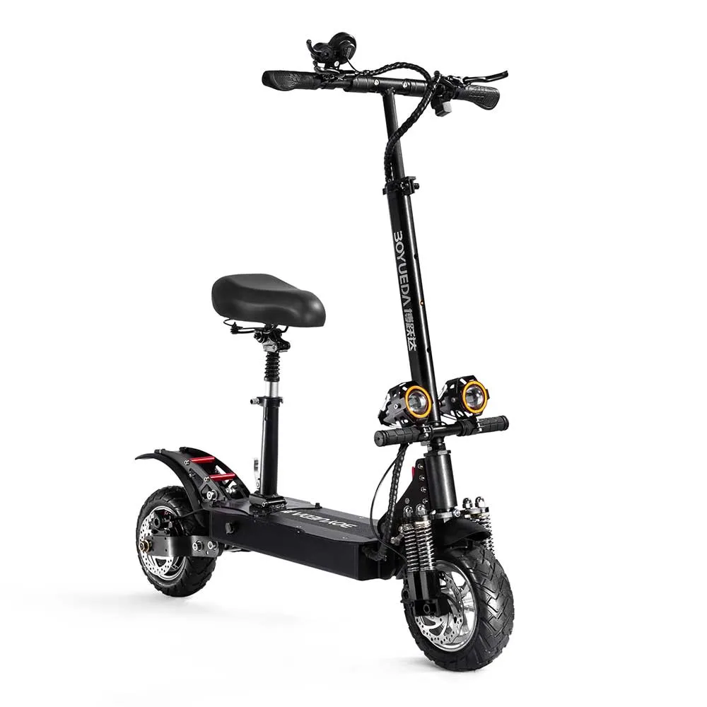 ROAD OFF OLUŞTURUN İÇİN ELEKTRİK SCOOTER 52V Çift Motorlu 3200W En Hızlı 65km/s 10 inç Lastik E-Scooter